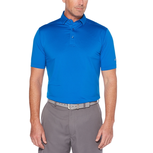 Picture of Callaway Opti-Dri Micro-Hex Solid Polo Blue/Grey Logo L
