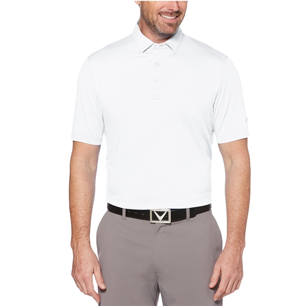 Picture of Callaway Opti-Dri Micro-Hex Solid Polo White/Grey Logo M