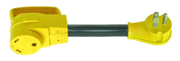 Picture of Camco Power Grip Dog Bone Electric Adapter 15Amp M/30Amp