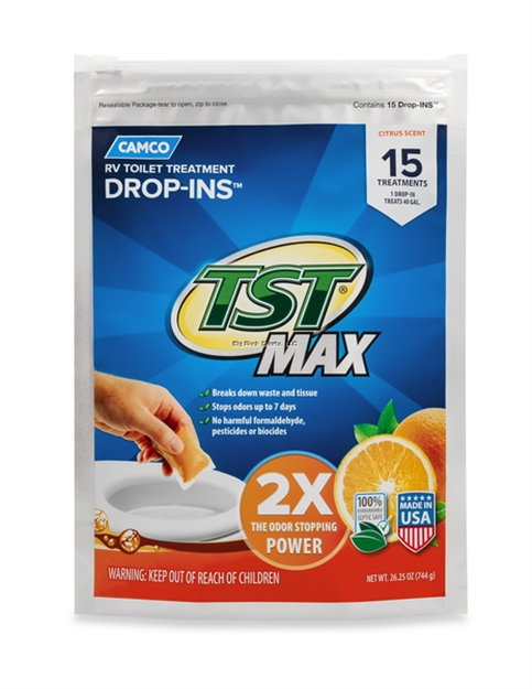 Picture of Camco Tst Max Orange Drop-Ins, 15/Bag