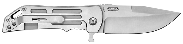 Picture of  Camillus 19643 Dominator II 3" Folding Drop Point Plain Titanium Bonded 420 Stainless Steel Blade, Silver Carbon Fiber/Ss Handle