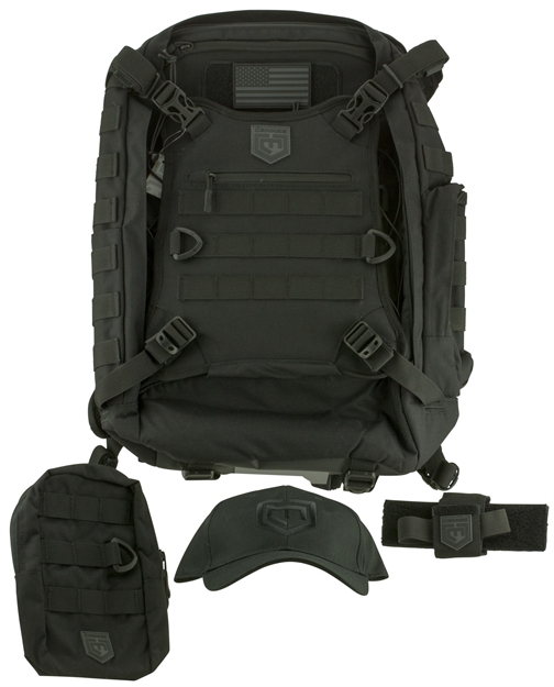 Picture of Cannae Pro Gear Phalanx Full Size Duty Pack Tactical Bundle Backpack Cordura/Pouch/Holster/Cap/Patch Black