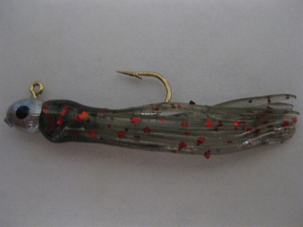 Picture of Canyon Mini Jig, 1 1/2", 1/32 Oz, Smoke/Red Glitter, 3/Pack