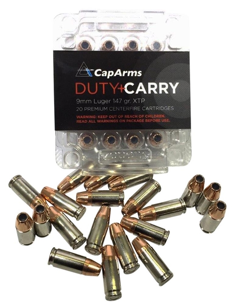 Picture of Cap Arms D009n147n Duty Carry 9Mm Luger 147 GR Xtp HP 20 Bx/ 20 CS