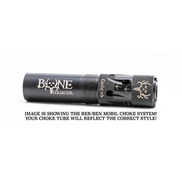 Picture of  Carlson's Choke Tubes 80140 Bone Collector Invector Plus Browning 12 Gauge Turkey Extended/Ported 17-4 Stainless Steel