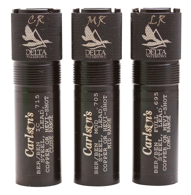 Picture of  Carlson's Choke Tubes 07119 Delta Waterfowl  Berretta/Benelli Mobil 12 Gauge Mid/Long/Close Range 17-4 Stainless Steel