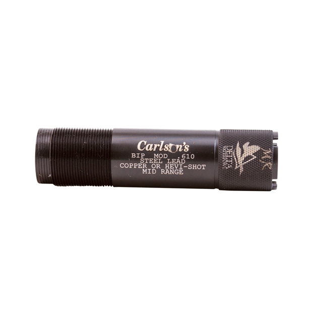 Picture of  Carlson's Choke Tubes 07355 Delta Waterfowl Extended Choke Browning Invector Plus 20 Gauge Mid-Range 17-4 Stainless Steel 723189073558