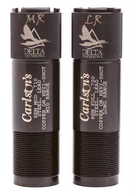 Picture of  Carlson's Choke Tubes 07260 Delta Waterfowl  Remington Rem Choke 12 Gauge Mid/Long Range Knurled 17-4 Stainless Steel