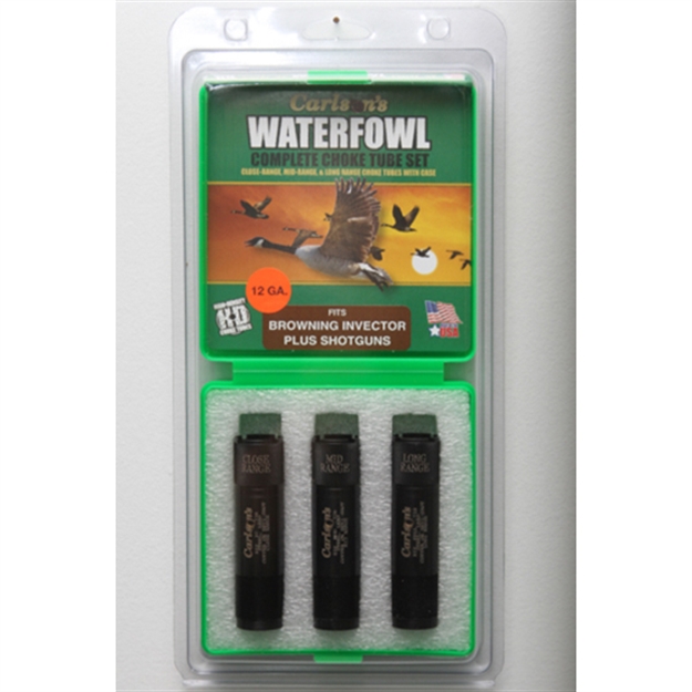 Picture of  Carlson's Choke Tubes 07369 Delta Waterfowl Extended Choke Invector Plus Browning 12 Gauge Mid/Long/Close Range 17-4 Stainless Steel
