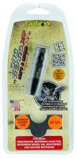 Picture of  Carlson's Choke Tubes 70105 Long Beard Turkey Invector Winchester 20 Gauge 17-4 Stainless Steel