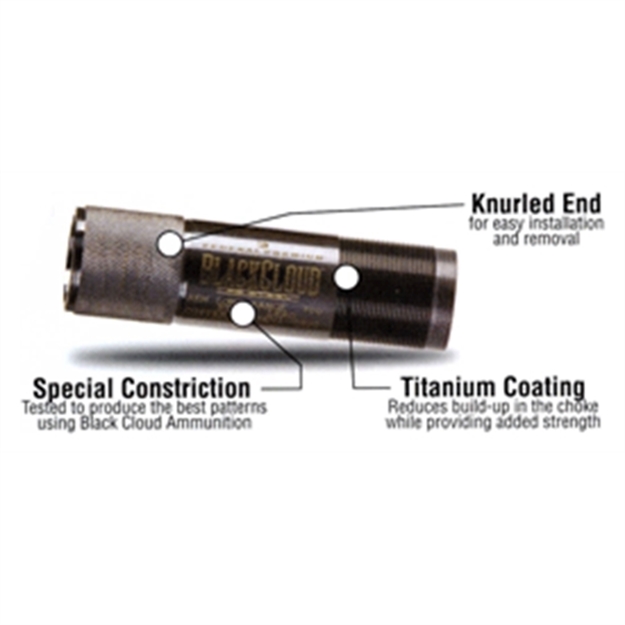 Picture of  Carlson's Choke Tubes 09001 Black Cloud  Winchester 12 Gauge Long Range Steel Titanium Coated