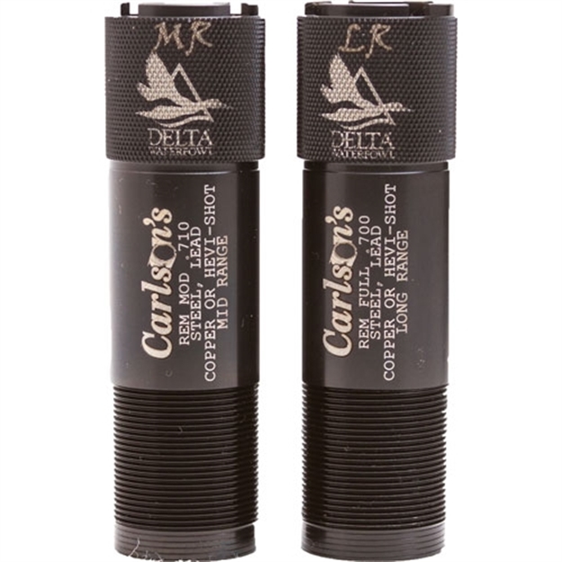 Picture of  Carlson's Choke Tubes 07260 Delta Waterfowl  Remington Rem Choke 12 Gauge Mid/Long Range Knurled 17-4 Stainless Steel 723189072605