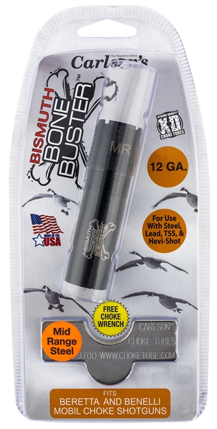 Picture of Carlson's Choke Tubes 09200 Bismuth Bone Buster Benelli/Beretta Mobilchoke 12 Gauge Mid-Range 17-4 Stainless Steel