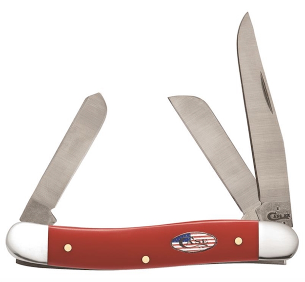 Picture of Case & Sons Cutlery CO Med Stkmn 3Bl 35/8" AW Red