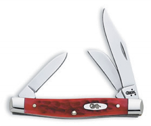 Picture of Case & Sons Cutlery CO Med Stkmn 3Bl 35/8" Red CV 6981