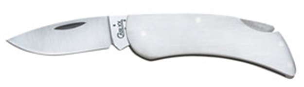 Picture of Case 07200 Executive Folder  Stainless Steel Drop Point Brushed Stainless Steel