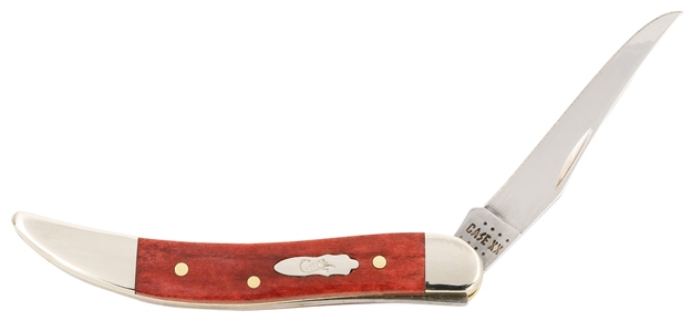 Picture of  Case 11323 Texas Toothpick  Small 2.25" Folding Clip Point Plain Mirror Polished Tru-Sharp SS Blade/Smooth Red Bone Handle