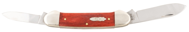Picture of  Case 11326 Canoe  Folding Spear/Pen Plain Mirror Polished Tru-Sharp SS Blade/Smooth Red Bone Handle