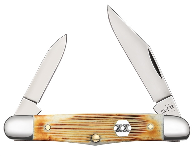 Picture of Case 36723 Half Whittler  Folding Plain Barnboard Jigged Burnt Cream Bone Handle