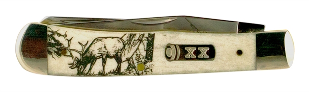 Picture of Case 50438 Sportsman Trapper Folder 3.25"/3.27" Stainless Steel Clip Point/Spey Bone