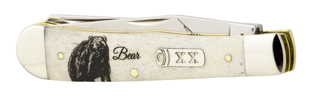 Picture of Case 50439 Sportsman Trapper Folder 3.25"/3.27" Steel Clip Point/Spey Bone