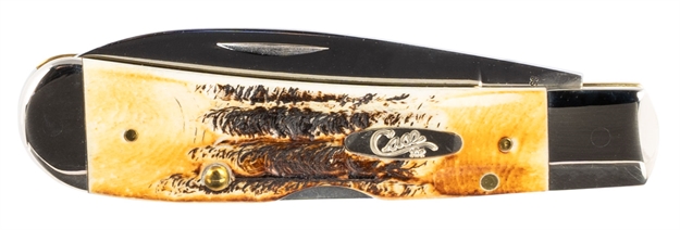Picture of Case 65312 Tribal Lock  3.02" Spear Point Plain Jigged  6.5 Bonestag Handle Folding