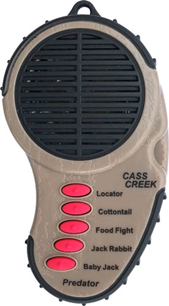 Picture of Cass Creek 010 Ergo Electronic  Predator Call, 5 Authentic Calls, Brown Plastic, Includes Belt Clip CC010 890834001010