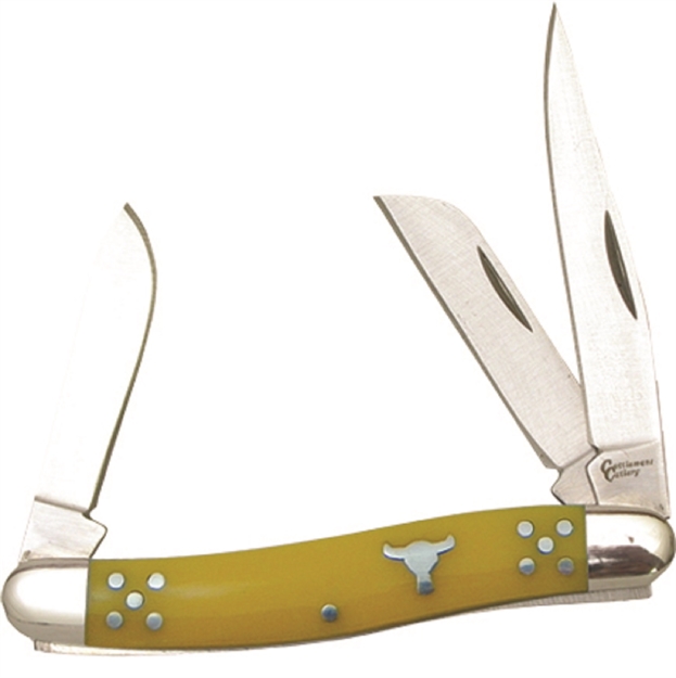 Picture of Cattleman Stockman 2.5 IN Blade Yellow Delrin Handle