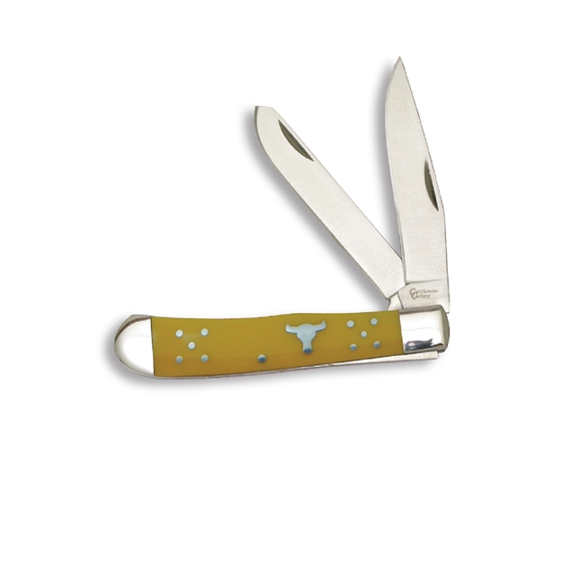 Picture of Cattleman Trapper 3.25 IN Blade Yellow Delrin Handle