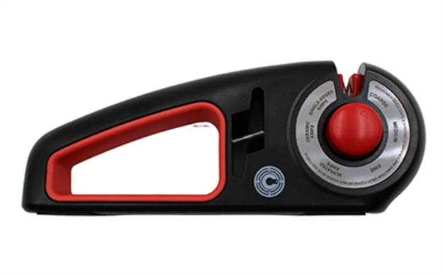 Picture of  Caliber Gourmet Cbgks1 Knife Sharpener Adjustable Black/Red, Carbide/Ceramic Sharpener