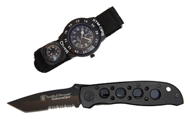 Picture of Cbg S&W Extreme Ops Knife/Watch Blk SWXTMOPS2