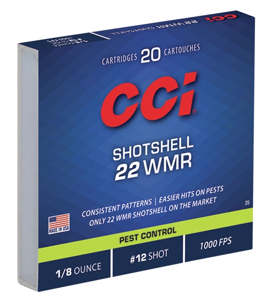 Picture of Cci/Speer Maxi Mag Rimfire Shotshell, 22 Win Mag,#12 Shot, 52 1000 Fps, 20 Rounds, Box 0025