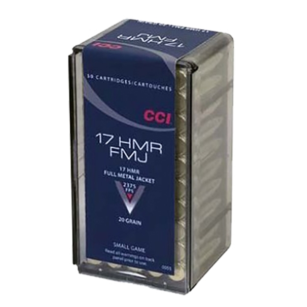 Picture of Cci/Speer Hmr Fmj Rimfire Ammo 17 Hmr, Fmj, 20 Grains, 2375 Fps, 50 Rounds, Boxed 0055 076683000552