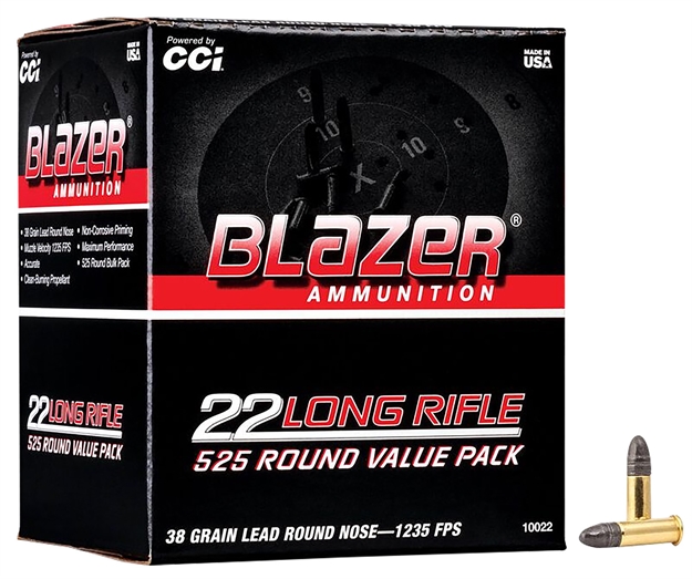 Picture of  Cci 10022 Blazer Rimfire 22Lr 38Gr Lead Round Nose 525 Per Box/10 Case