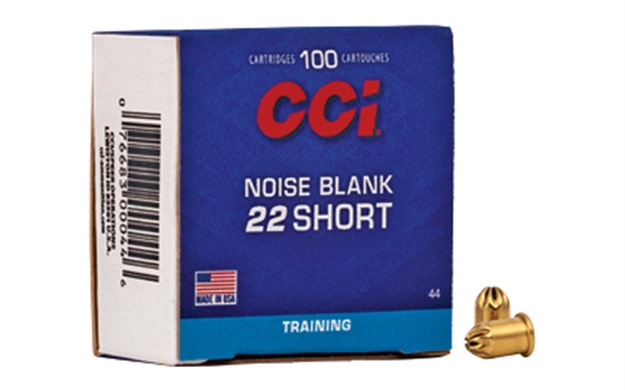 Picture of Cci/Speer Noise Blanks Rimfire Ammo 22 Short, Noise Blank, Grains, 100 Rounds, Boxed 0044 076683000446