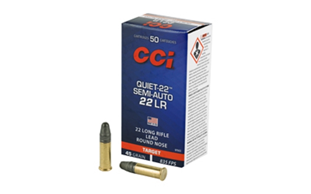 Picture of Cci/Speer Semi-Auto "Quiet 22" Rimfire Ammo 22 Lr, 40 Gr, Lrn, 50 Rnd, Boxed 975CC 604544647495