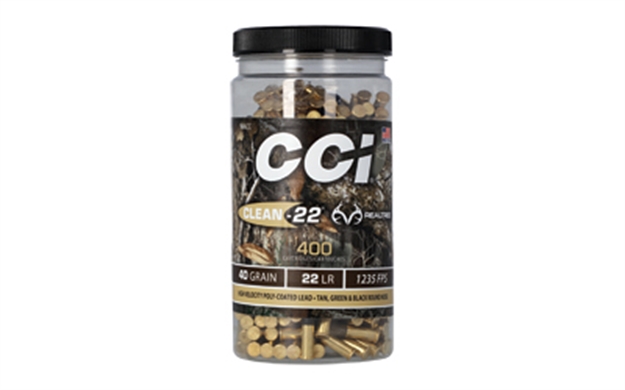 Picture of Cci Clean 22Lr 40Gr Realtree Poly Coated RN 400Rd 8Bx/Cs 966CC