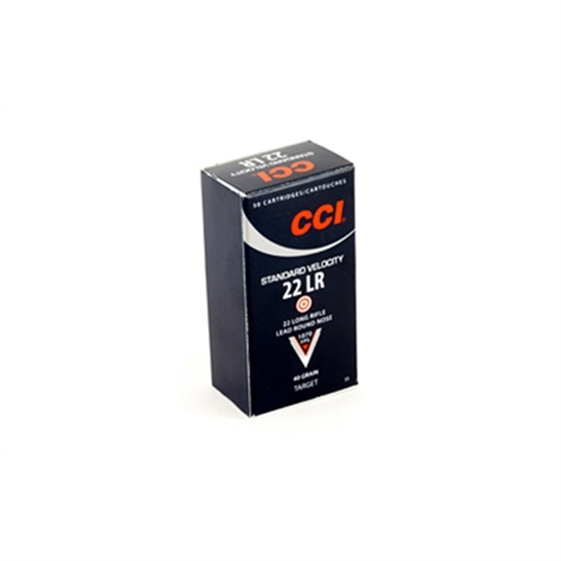 Picture of Cci/Speer Standard Velocity Rimfire Ammo 22 Lr, Lrn, 40 Grains, 1070 Fps, 50 Rounds, Boxed 076683000354 -