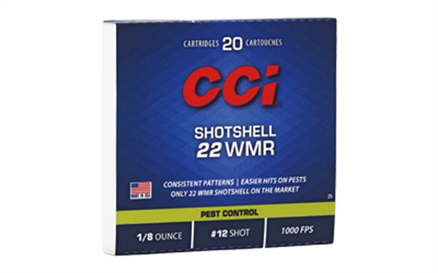 Picture of Cci/Speer Maxi Mag Rimfire Shotshell, 22 Win Mag,#12 Shot, 52 1000 Fps, 20 Rounds, Box 0025 076683000255