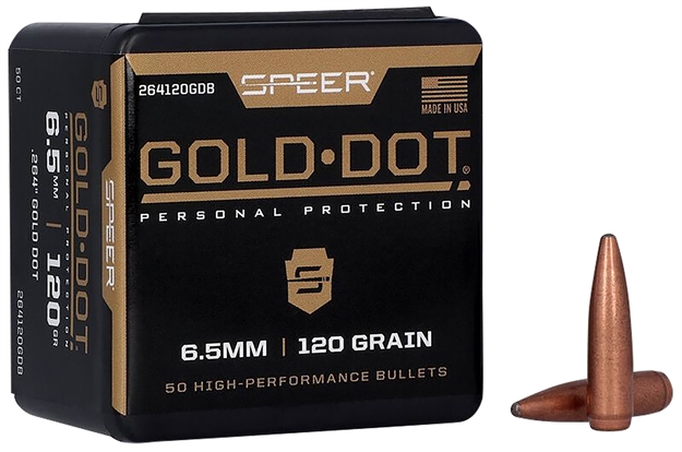 Picture of  Speer 264120Gdb Gold Dot  264Cal 120Gr Bonded Soft Point 50 Per Box/20 Case 605455635867