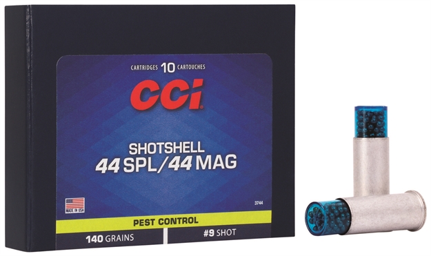 Picture of Cci/Speer Centerfire Pistol Shotshell 44 Spl, 9 Shot, 140 Gr, 1000 Fps, 10 Rnd, Boxed 3744