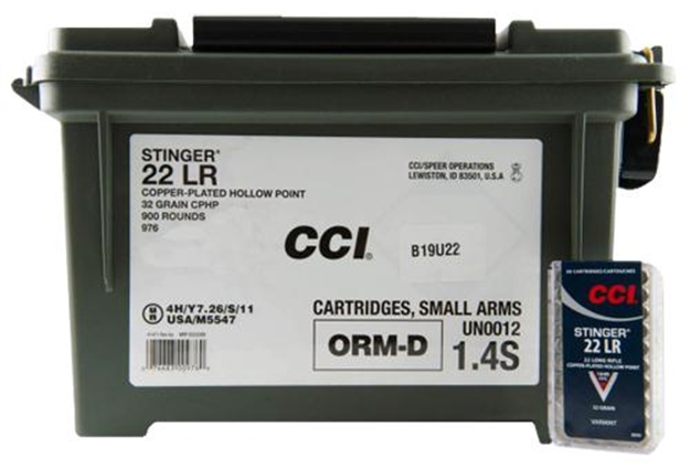 Picture of Cci 976 22Lr Stinger Copper-Plated Hollow Point 32Gr 900Rds/Can