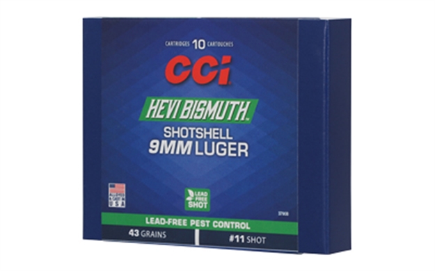 Picture of  Cci 3790B Pest Control Hevi-Bismuth 9Mmluger 53Gr 10 Per Box/20 Case 604544695700