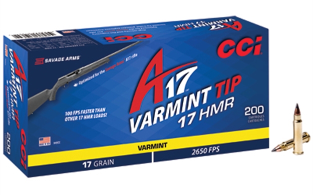 Picture of Cci/Speer A17 Varmint Tip Rimfire Ammo 17 Hmr, 17 Grains, 2650 Fps, 200 Rounds, Boxed 949CC 604544610642