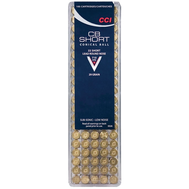 Picture of Cci 0026 Specialty CB Pest Control 22Short 29Gr Lead Round Nose 100 Per Box/50 Case 076683000262
