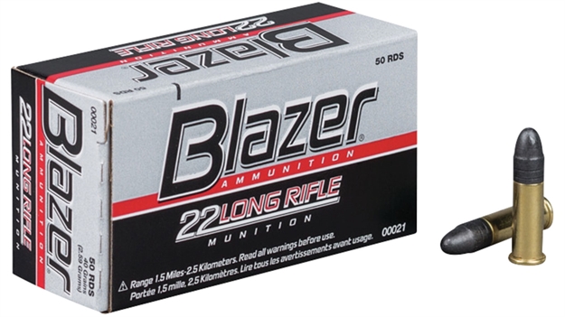 Picture of Cci/Speer Blazer Rimfire Ammo 22 Lr, Lrn, 40 Grains, 1235 Fps, 50 Rounds, Boxed 076683000217 -