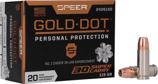 Picture of Cci Gold Dot 30 Super Carry 115Gr Gdhp 20Rd 10Bx/Cs 24261GD