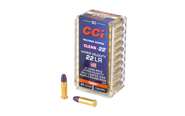 Picture of  Cci 954Cc Clean-22 Hyper Velocity 22Lr 31Gr LN Purple 50 Per Box/100 Case 604544988870