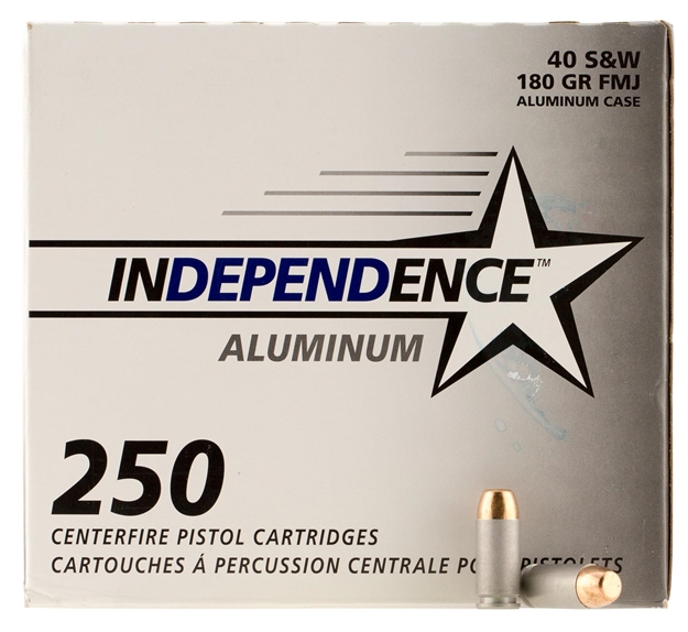 Picture of Cci Ial40180250 Independence 40 S&W 180 GR Fmj Aluminum Case 250 Bx/4 CS