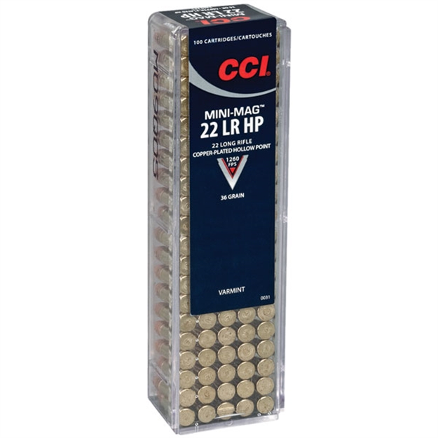 Picture of Cci 0031 Mini-Mag High Velocity 22Lr 36Gr Copper Plated Hollow Point 100 Per Box/50 Case 076683000316